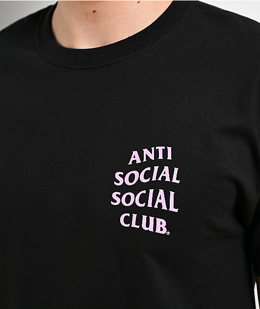 Anti Social Social Club Mind Games Black & Pink T-Shirt | Zumiez