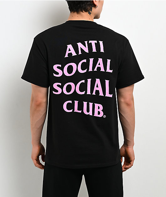 Anti Social Social Club Mind Games Black & Pink T-Shirt | Zumiez