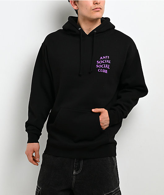 Anti Social Social Club Mind Games Black & Purple Hoodie | Zumiez