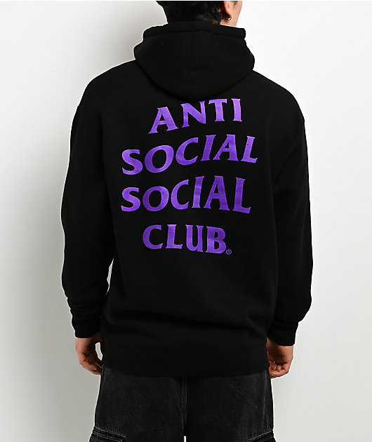 Anti Social Social Club Mind Games Black & Purple Hoodie | Zumiez