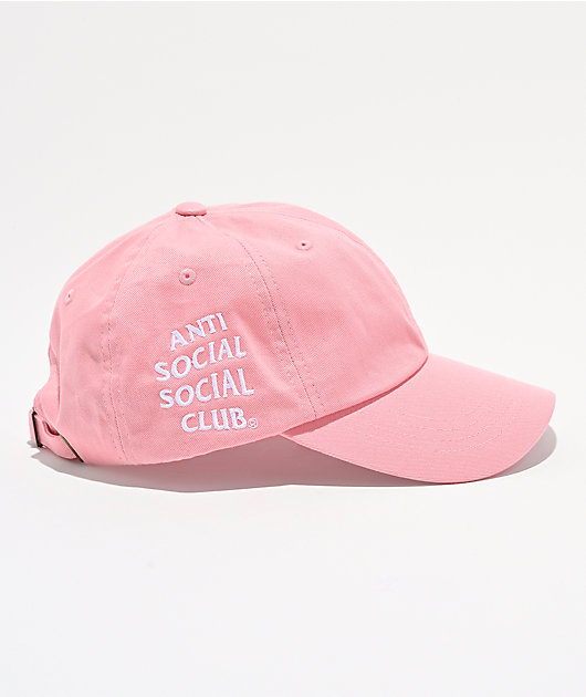 Anti Social Social Club Mind Games Pink Strapback Hat