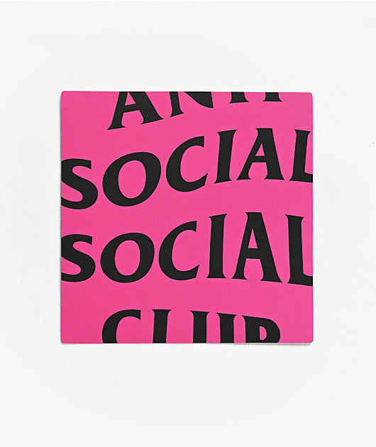 Anti Social Social Club Pink & Black Sticker