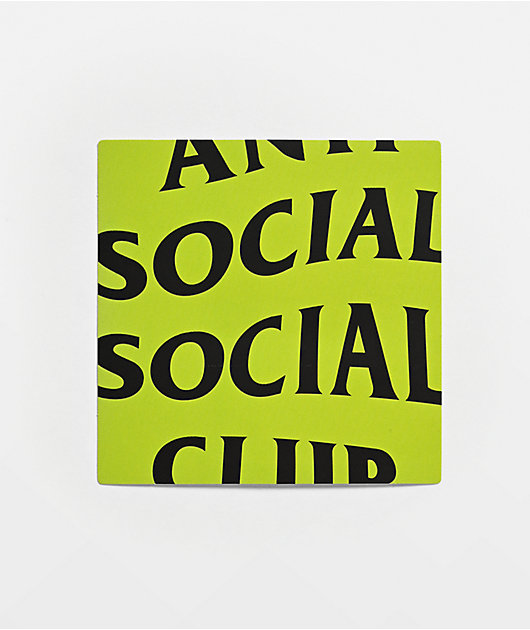 Anti Social Social Club Yellow & Black Sticker