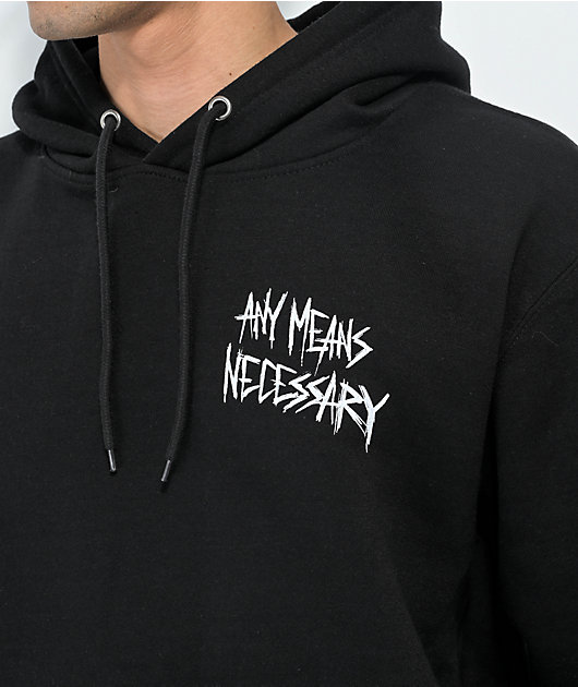 Any Means Necessary Always Smile Black Hoodie