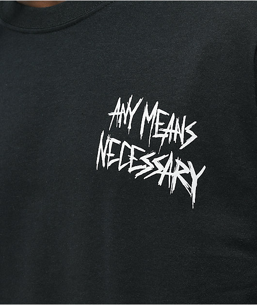 Any Means Necessary Smile Black T-Shirt