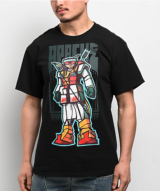 Apache Robot Warrior Black T-Shirt