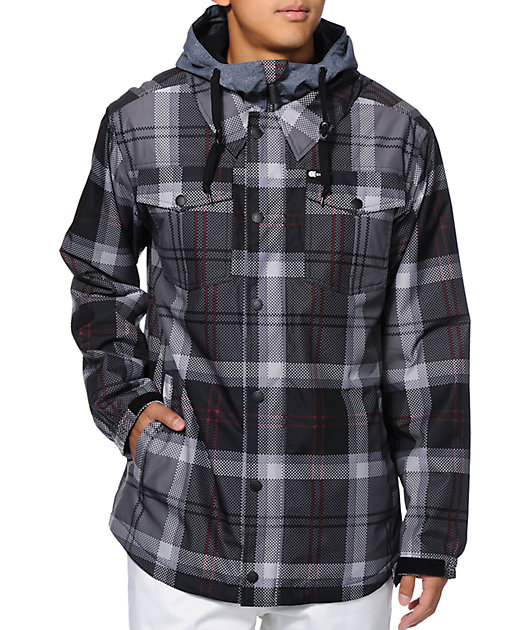 plaid snowboard jacket
