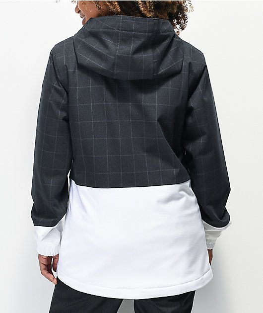 Aperture Capitol White & Black Plaid 10K Snowboard Jacket
