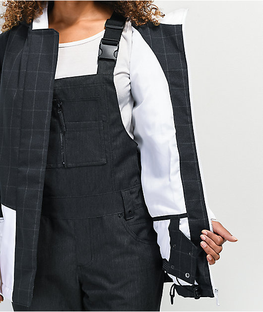 Aperture Capitol White & Black Plaid 10K Snowboard Jacket