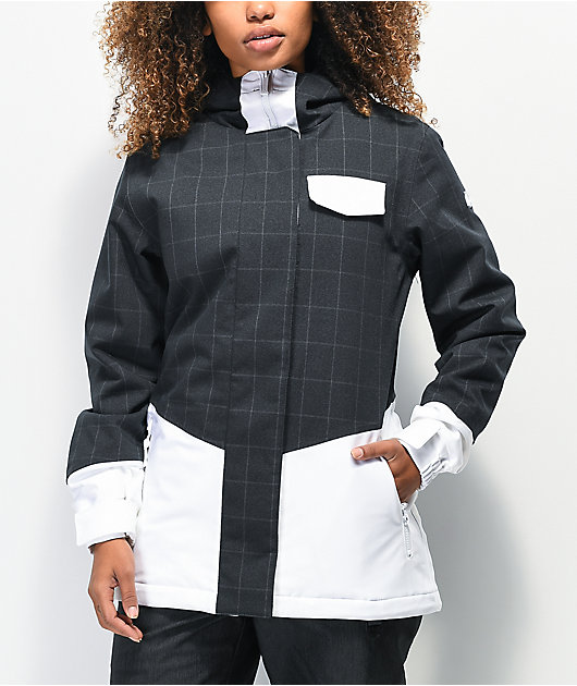 Aperture Capitol White & Black Plaid 10K Snowboard Jacket