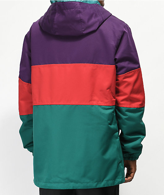 color block snowboard jacket
