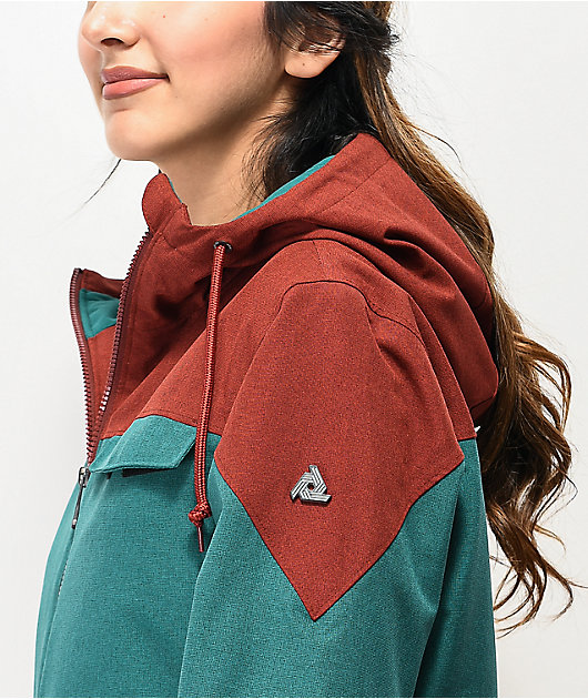 color block snowboard jacket