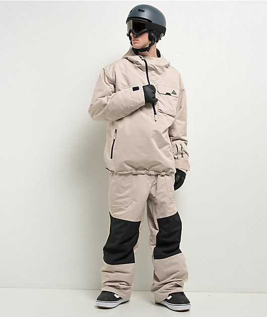 Aperture Steamboat Beige & Black 10K Bib Snowboard Pants