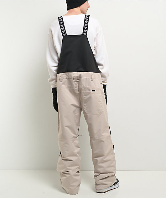 Aperture Steamboat Beige Black 10K Bib Snowboard Pants