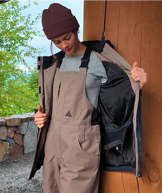 Aperture Stellas Run Deep Taupe 10K Snowboard Bib Pants 2025 video