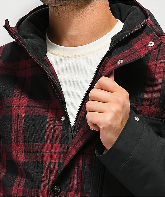 Aperture Stratus Varsity Red Plaid 10K Snowboard Jacket