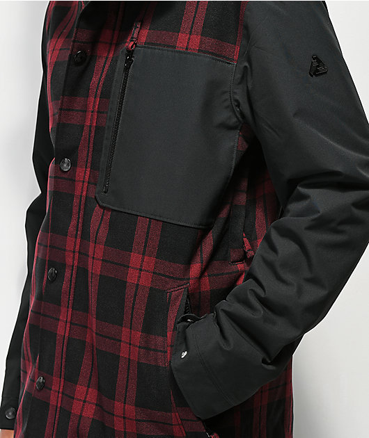 Aperture Stratus Varsity Red Plaid 10K Snowboard Jacket