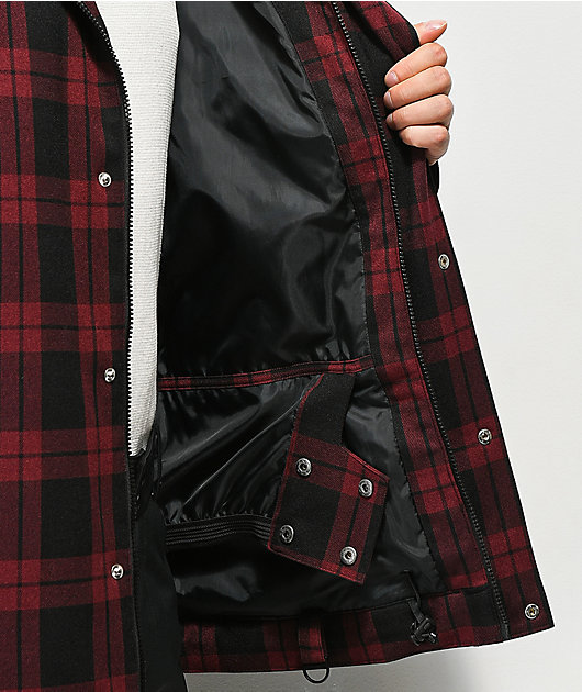 Aperture Stratus Varsity Red Plaid 10K Snowboard Jacket
