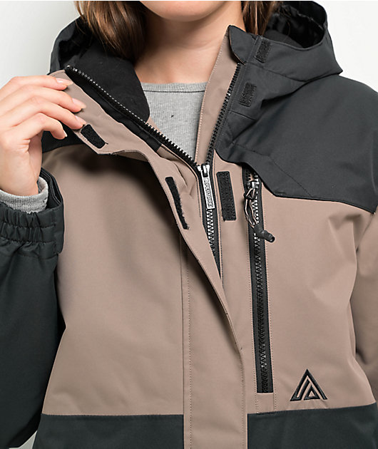 APERTURE スノーボードウェア Aperture Women's Ranger Asymmetrical Deep Taupe & Black 10K