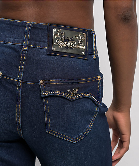 Apple Bottoms Forbidden Fit Blue Wide Leg Jeans