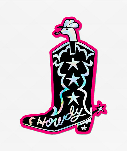 Apply Howdy Boot Sticker