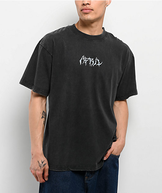 April Cracked Rose Black Wash T-Shirt | Zumiez