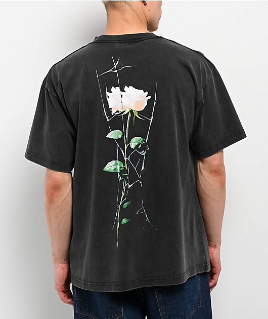 April Cracked Rose Black Wash T-Shirt | Zumiez