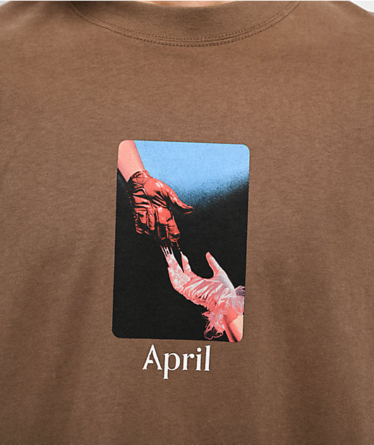 April Material Brown T-Shirt