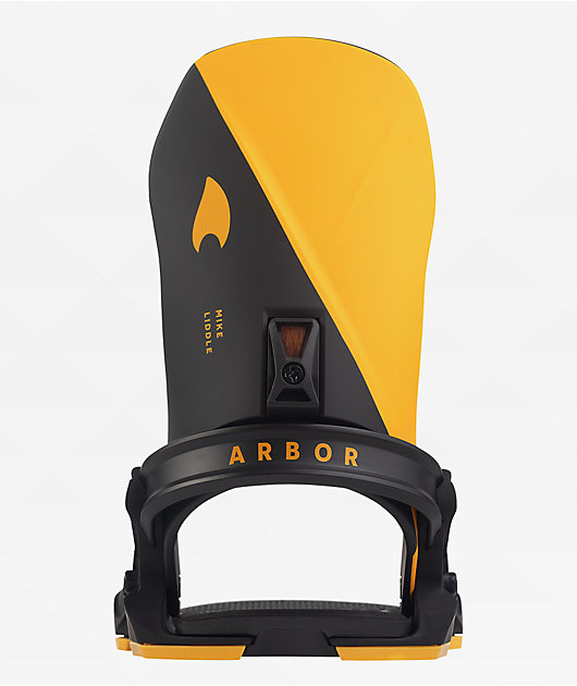 Arbor Hemlock Black & Candle Yellow Snowboard Bindings 2025