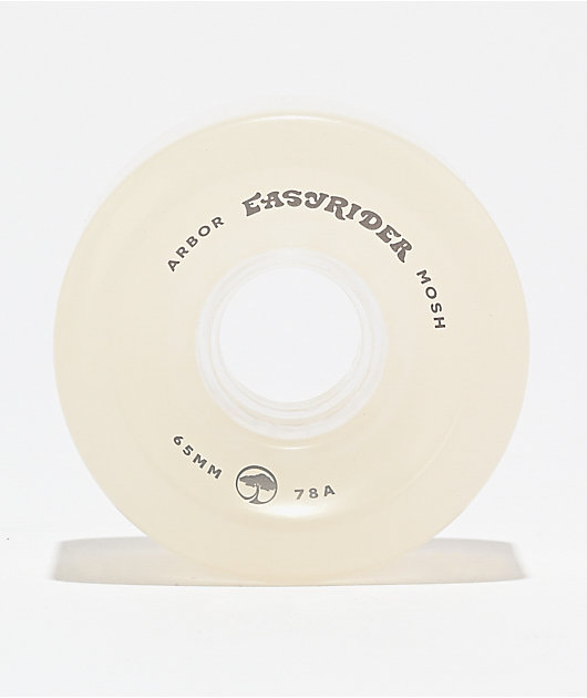 Arbor Mosh Easyrider 65mm 78a White Cruiser Skateboard Wheels