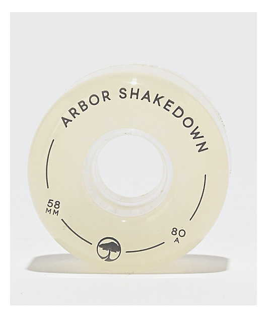 Arbor Shakedown 58mm 80a White Cruiser Skateboard Wheels