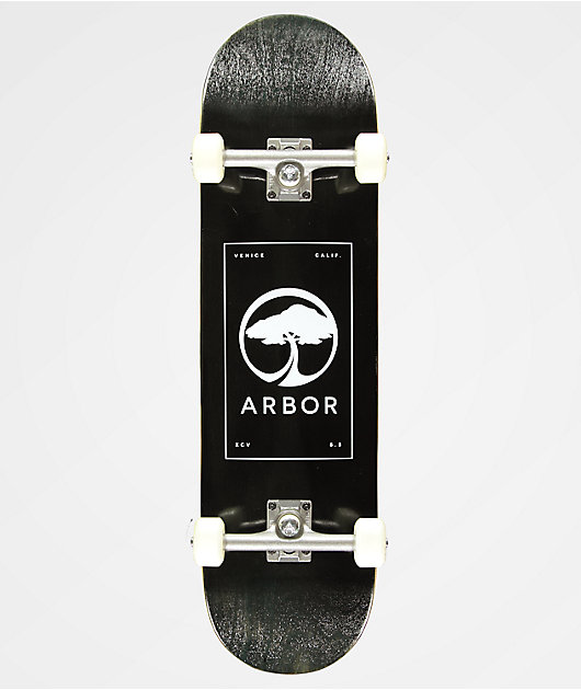 Arbor Street Logo Black 8.5" Skateboard Complete
