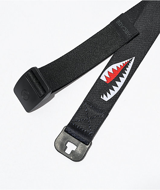 Arcade Zone Shark Mouth Black Clasp Belt
