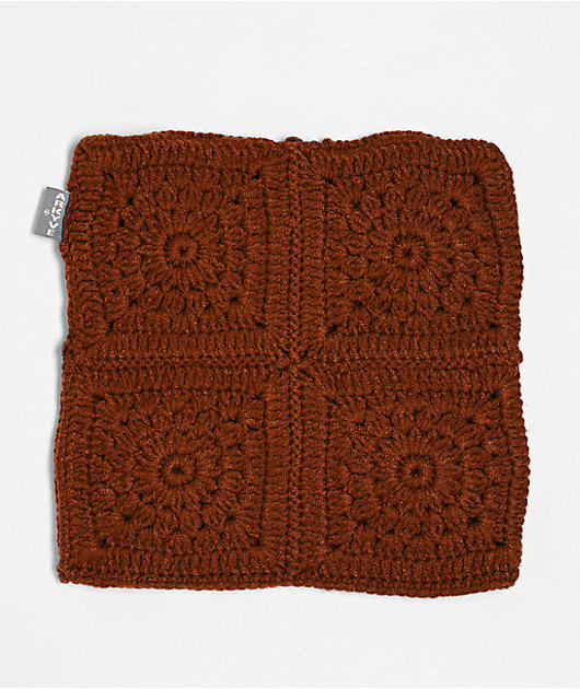 Arkyve Natural Brown Crochet Cat Beanie
