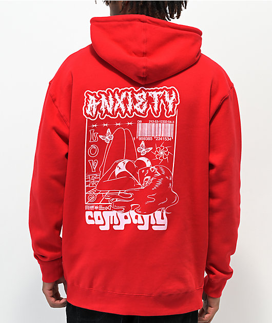 Artist Collective Anxiety Red Hoodie Zumiez