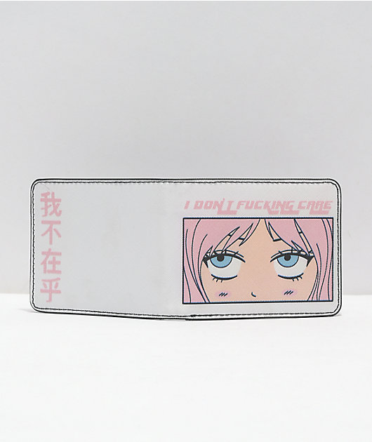 Artist Collective Don't Care White Bifold Wallet