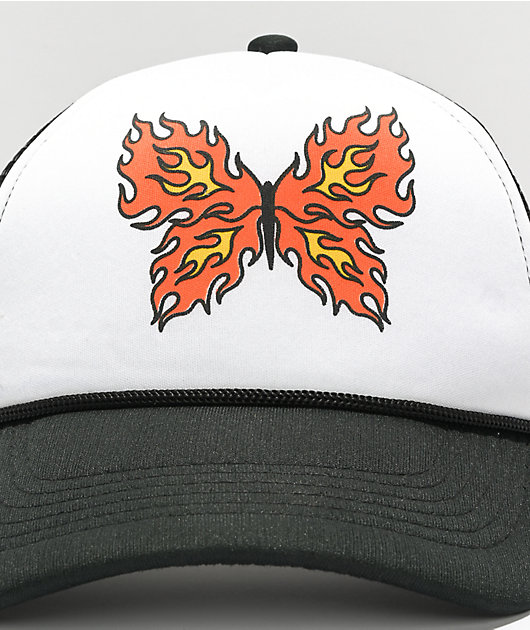 Artist Collective Fire Butterfly Black & White Trucker Hat