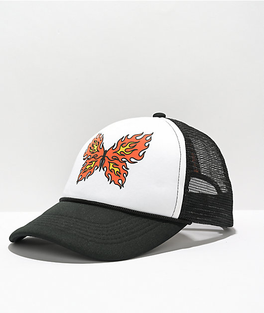 Artist Collective Fire Butterfly Black & White Trucker Hat