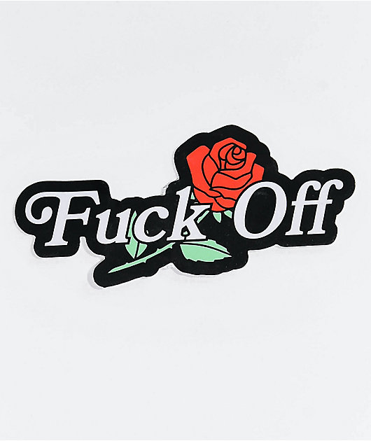 Artist Collective Fuck Off Rose Sticker