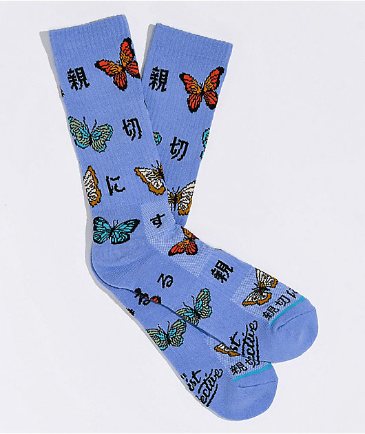 Artist Collective Kanji Butterflies calcetines morados