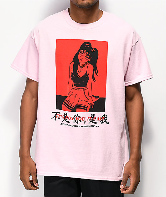 Artist Collective Not You Kanji Light Pink T-Shirt