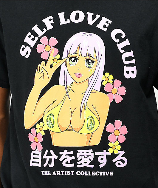 Artist Collective Self Love Club Black T-Shirt