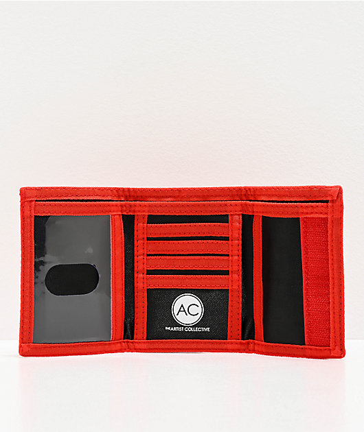 Artist Collective Sup Red Trifold Wallet