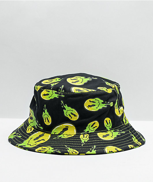 Artist Collective Trip Face All Over Print Black Bucket Hat