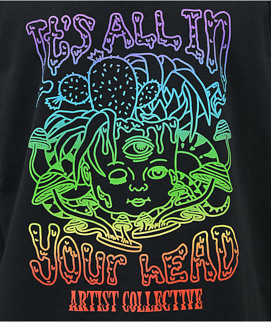 Grateful Dead Steal Your Trippy Black T-Shirt - S