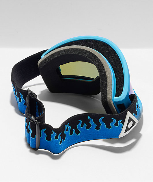Ashburry Team Jibgurl gafas de snowboard azul flameado y azul cromado