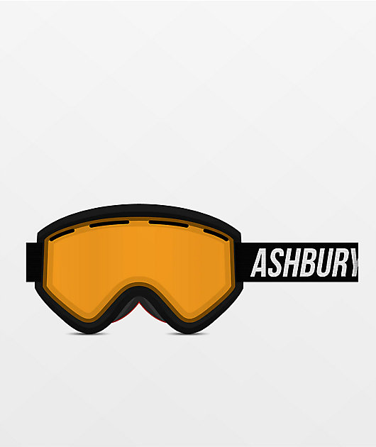 Ashbury Day Vision Black & Amber Snowboard Goggles