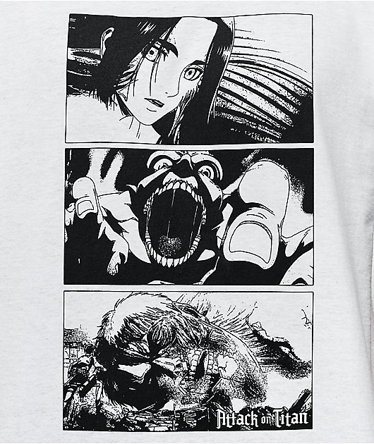 Attack On The Titan Frames White T-Shirt