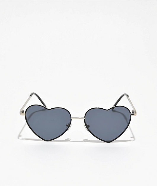 August Black Heart Sunglasses