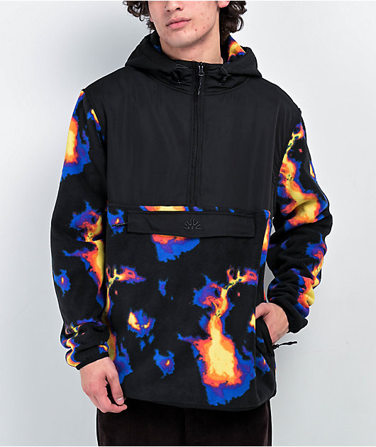 Autumn Horizon Doppler Half Zip Sherpa Hoodie | Zumiez